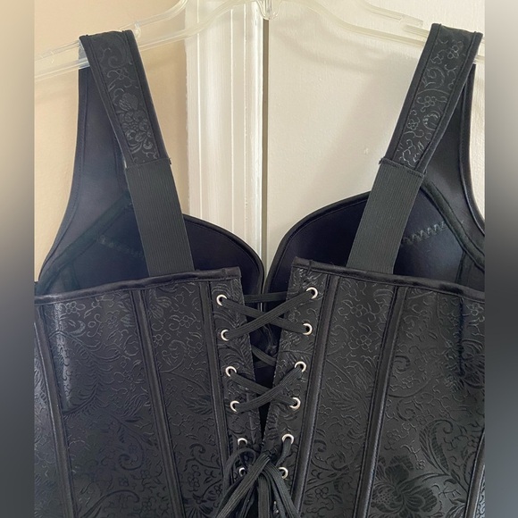 Kimring black corset gothic jacquard‎ adjustable 4X NWT - Picture 6 of 9